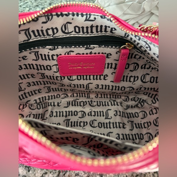 NWT- Juicy Couture puff half moon crossbody bag, color: pink flash - Picture 6 of 7